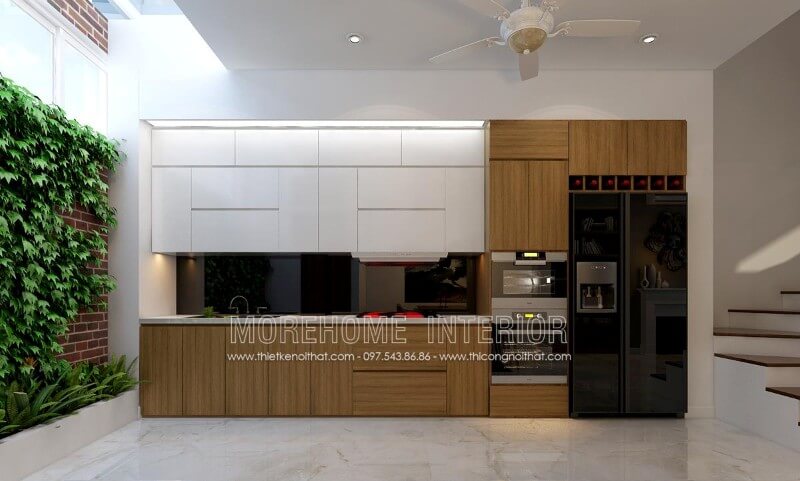 Thiết kế tủ bếp hiện đại với đầy đủ công năng đáp ứng mọi nhu cầu tiện nghi và đẳng cấp của gia chủ Thiết kế phòng bếp, tủ bếp đẹp
