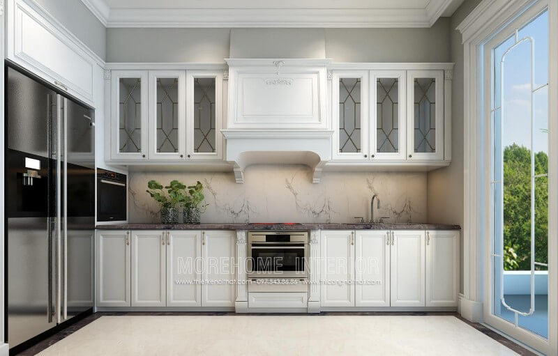 Gợi ý cho khách hàng mẫu tủ bếp nhà phố tân cổ điển đang được ưa chuộng Thiết kế phòng bếp, tủ bếp đẹp