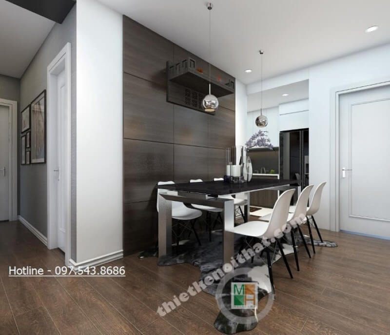 Mẫu bàn ghế ăn chung cư được thiết kế phá cách và ấn tượng, mang lại cho gia chủ sự tiện nghi và ấm cúng hơn cả