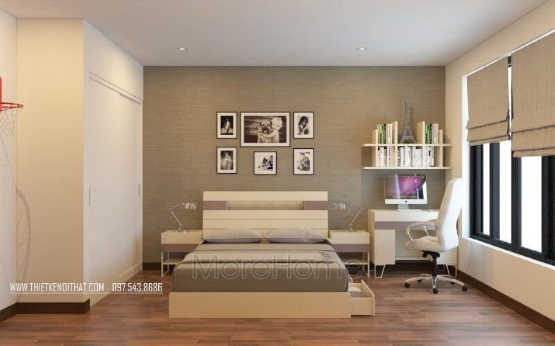 Nội thất phòng ngủ chung cư hiện đại và thanh thoát hơn với gỗ công nghiệp cao cấp