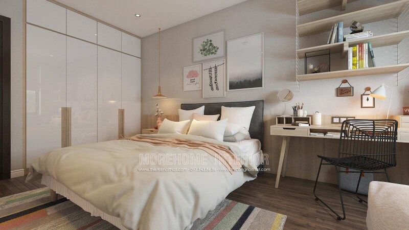 Bộ tranh canvas 4 bức treo tường độc đáo, sinh động tạo nét trẻ trung, đáng yêu cho phòng ngủ nữ